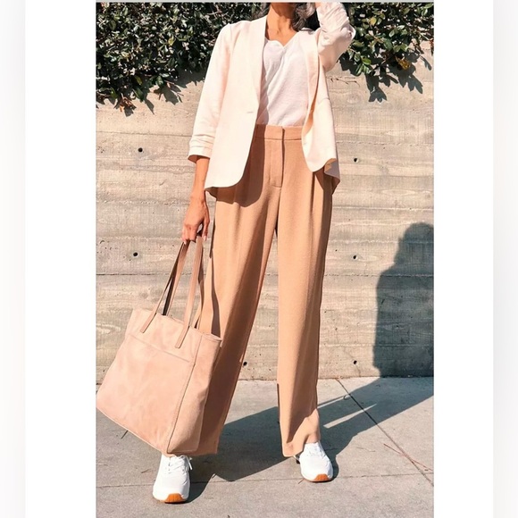 Nine West wide Leg Career Pants Womens 8 Camel color - Picture 1 of 10